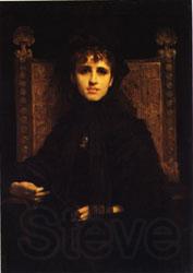 Jules Elie Delaunay Mme. Georges Bizet ( Genevieve Halevy, Later Mme. Emile Straus ) France oil painting art